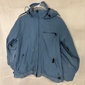 Womens size medium black dot snowboarding jacket, #O956